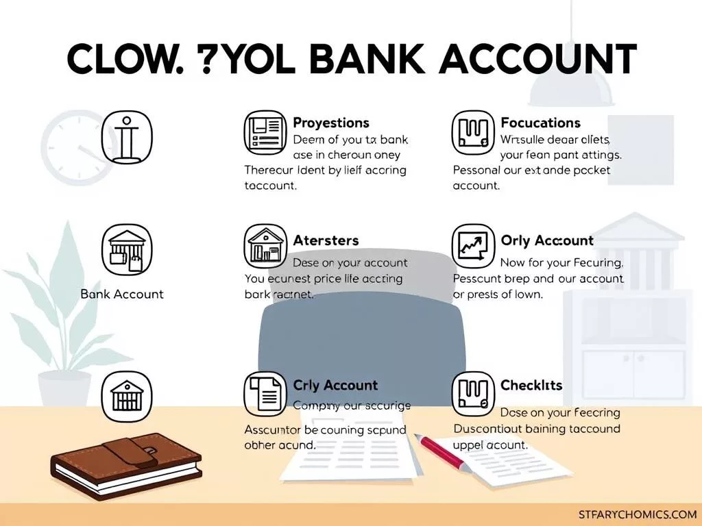 Steps for bank account closure checklist