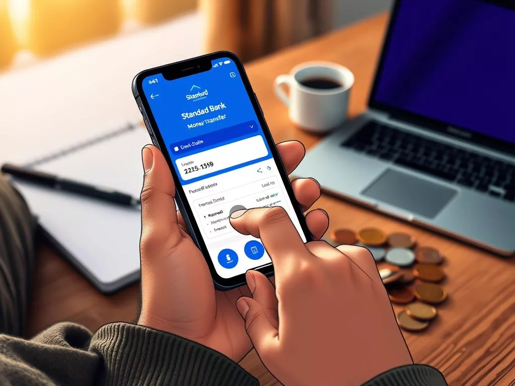 how to initiate money transfer through Standard Bank app