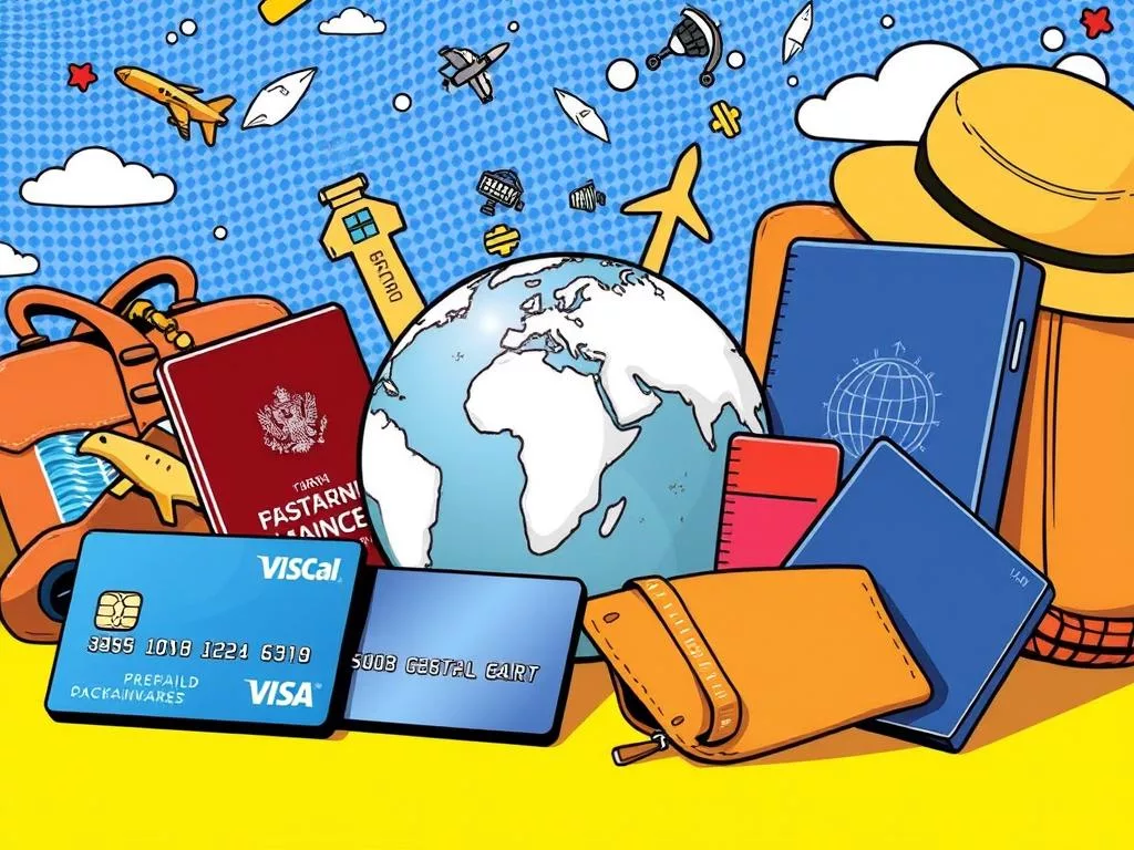 modern travel finance options including prepaid cards, credit cards, and digital wallets